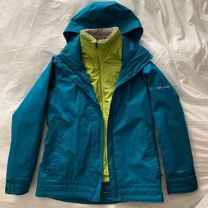 Columbia ski jacket dual layer sz Small